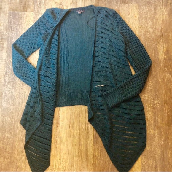 American Eagle beautiful teal cozy cardigan medium - Picture 4 of 8